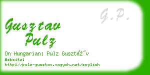 gusztav pulz business card